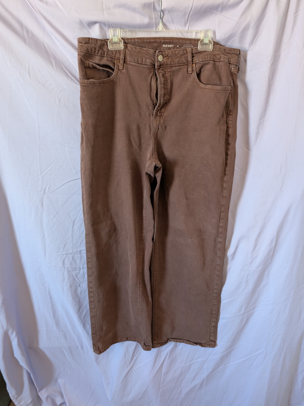 Old Navy Women's Brown Wide-Leg Jeans Size 16